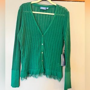 NWT Simply Vera by Vera Wang Gorgeous Green Cardigan, Sz XL